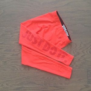 Orange NIKE Just Do It Legging - Small